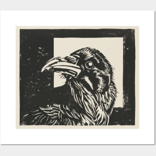 A Crow, Linoprint Posters and Art